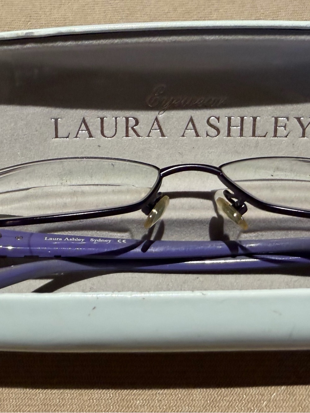 Laura Ashley Purple Slim Metal  Glass Frame